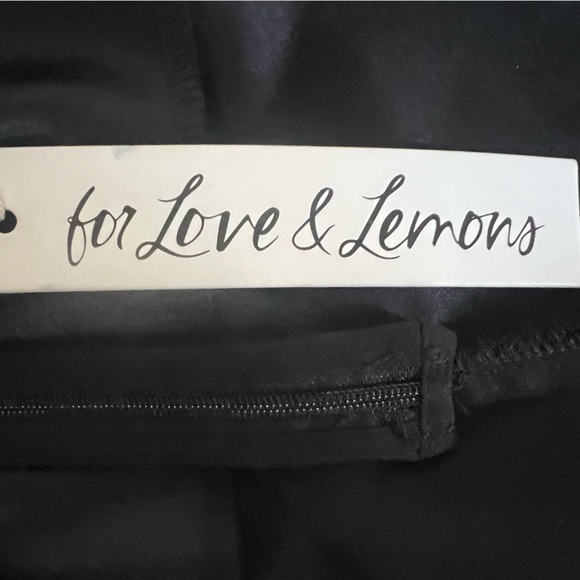 For Love & Lemons Virginia appliqué black dress w gloves NWT 🎀 - Picture 11 of 15